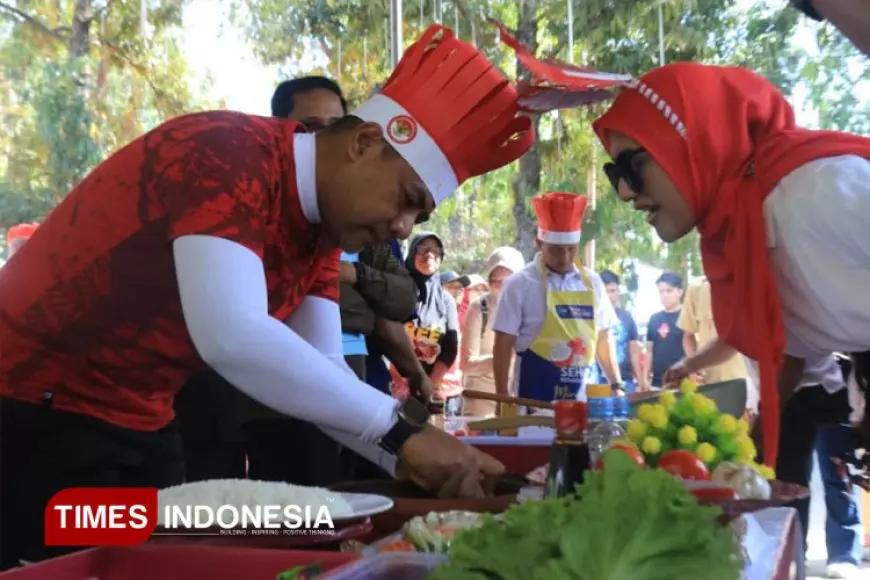 Seru! Kepala OPD dan Camat Lomba Memasak Nasi Goreng Bersama Bupati Probolinggo
