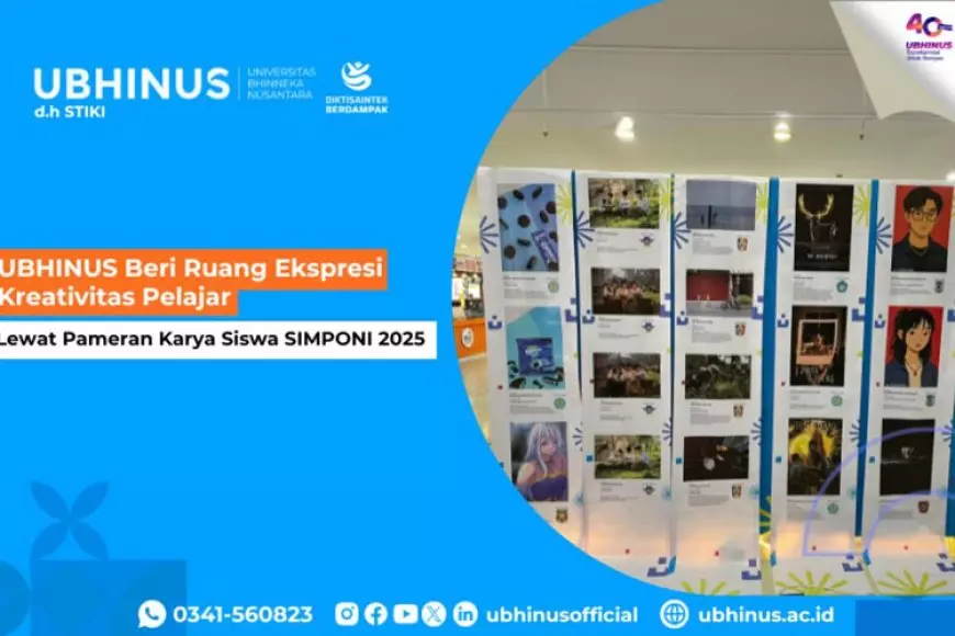 UBHINUS Beri Ruang Ekspresi Kreativitas Pelajar Lewat Pameran Karya Siswa SIMPONI 2025