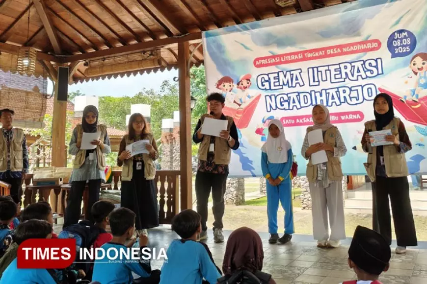Mahasiswa KKN UNS 190 Gelar, Gema Literasi  di Balkondes Ngadiharjo