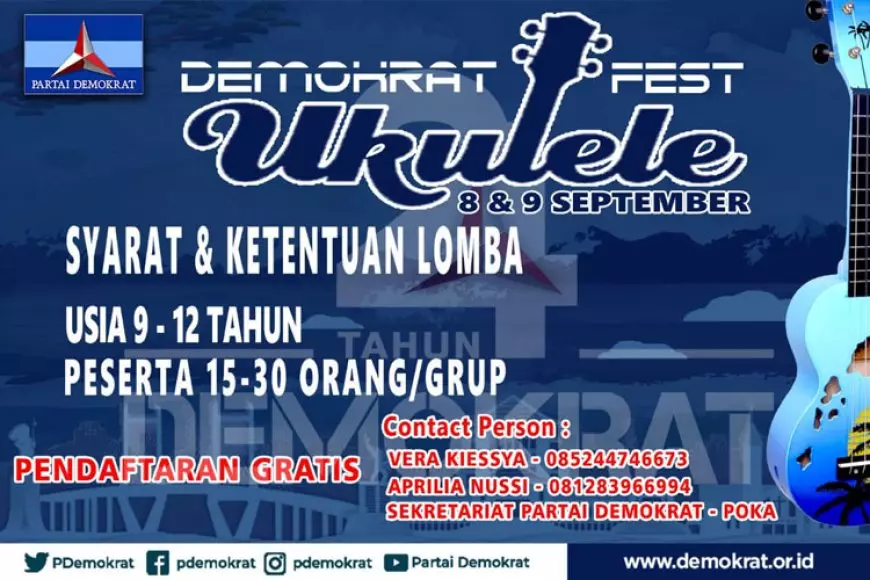 Festival Ukulele Maluku untuk HUT ke-24 Partai Demokrat dan Ambon Kota Musik Dunia