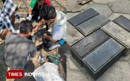 Gerakan Hijau dari  KSM-N UNISMA Unisma Wujudkan Paving Block dari Limbah Plastik