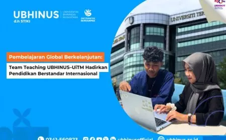 Pembelajaran Global Berkelanjutan: Team Teaching UBHINUS–UiTM Hadirkan Pendidikan Berstandar Internasional