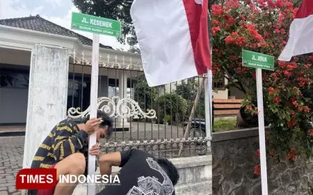 Pemasangan Plang Nama Jalan dan Navigasi di Desa Wringinanom