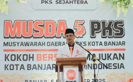 Musda V DPD PKS Kota Banjar, Ketua Terpilih, Cecep Dani Sufyan Siap Mengokohkan Peran Partai