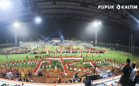 Meriah, Wakil Wali Kota Bontang Buka Pupuk Kaltim Cup 2025, Loktuan Terbaik Lomba Yel&#45;Yel