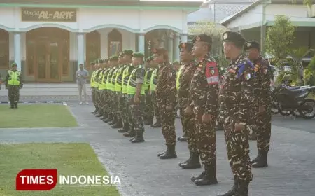 Lamongan Gelar Apel Kesiapsiagaan dan Patroli Bersama, TNI dan Ansor-Banser Bersinergi Jaga Kondusifitas Wilayah