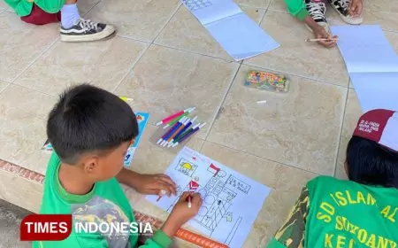 Lomba Mewarnai HUT RI: Mengasah Kreativitas Siswa SD Islam Al Faqih Bersama KSM UNISMA Kelompok 24 Desa Sukoanyar