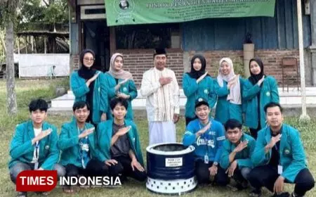 Merealisasikan Program SDGs, Mahasiswa UNISMA Hadirkan Tungku Pembakaran Sampah di Pondok Pesantren