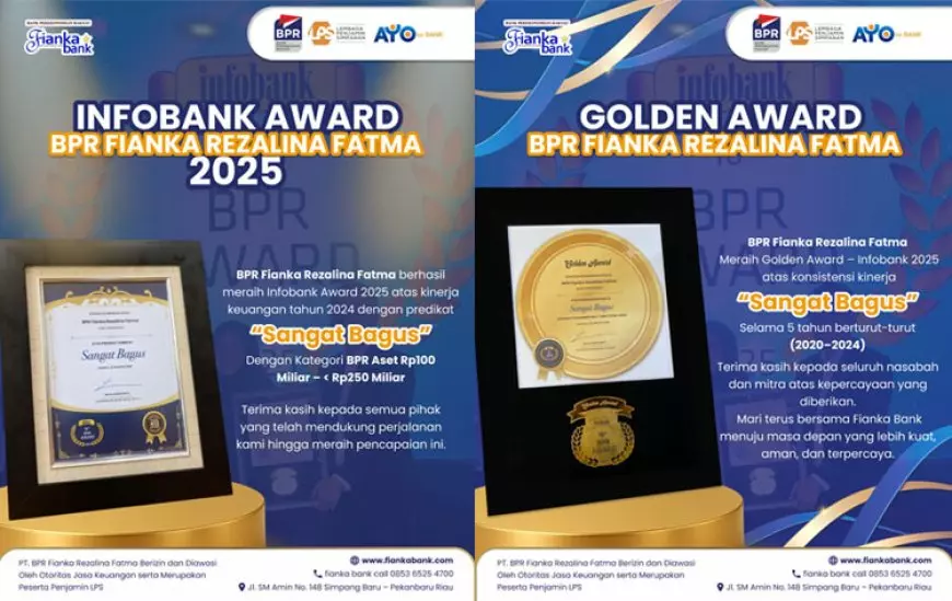 BPR Fianka Rezalina Fatma Meraih 2 Penghargaan Bergengsi Pada Event Info Bank Award 2025