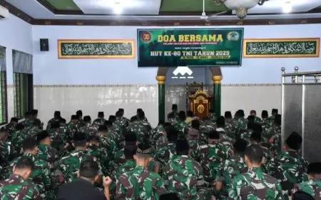 Memperkokoh Iman dan Silaturahmi, Kodim Ponorogo Gelar Doa Bersama Peringati HUT ke-80 TNI