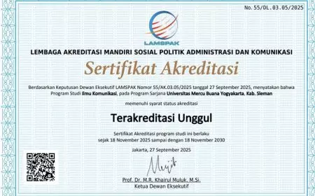 Prodi Ilmu Komunikasi UMBY Raih Akreditasi Unggul dari LAMSPAK