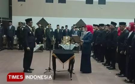 Jabatan Pimpinan Tinggi Pratama Dilantik Wali Kota Banjar, 3 Pejabat Diparkir ke Staf Ahli