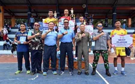 Depohar 30 Juara Turnamen Voli Antar Satuan di Lanud Abdulrachman Saleh Malang