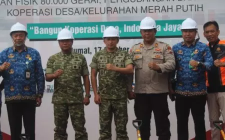 Dandim 0833 Malang Letakkan Batu Pertama Gerai Koperasi Desa Merah Putih