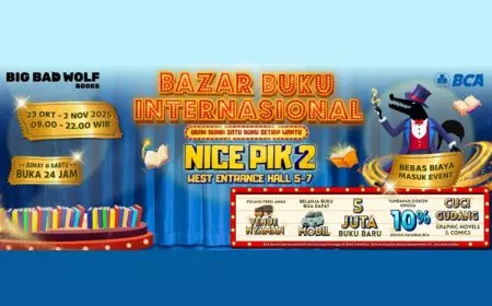 Resmi Dibuka! BBW Jakarta 2025 Hadir di NICE PIK 2: Lautan Jutaan Buku Baru, Hadiah Spektakuler, dan Keseruan Literasi Tanpa Batas!