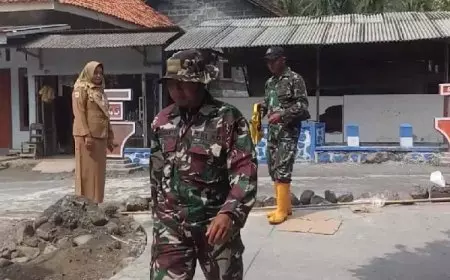 Pembangunan Rabat Beton TMMD 126 Malang Tuntaskan Harapan Warga Dusun Krajan 1A