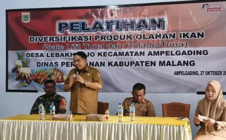 TMMD 126 Malang, Masyarakat Lebakharjo Ikuti Pelatihan Olahan Ikan Tingkatkan Ekonomi