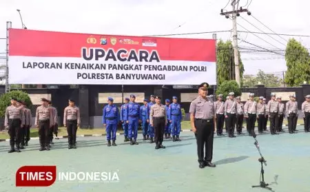 Berkat Pengabdian di Polresta Banyuwangi, Polisi Ini Naik Pangkat