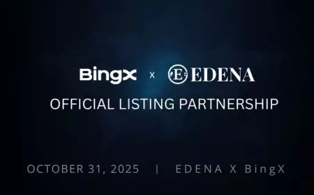 EDENA Announces BingX Listing on October 31, 2025, with Global Top 5 Exchange Listings to Follow