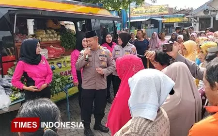 Program Ketahanan Pangan, Polisi di Banyuwangi Bagikan Sayur Gratis untuk Masyarakat