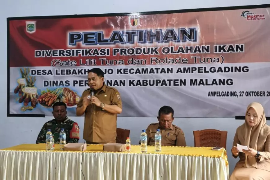 TMMD 126 Malang, Masyarakat Lebakharjo Ikuti Pelatihan Olahan Ikan Tingkatkan Ekonomi