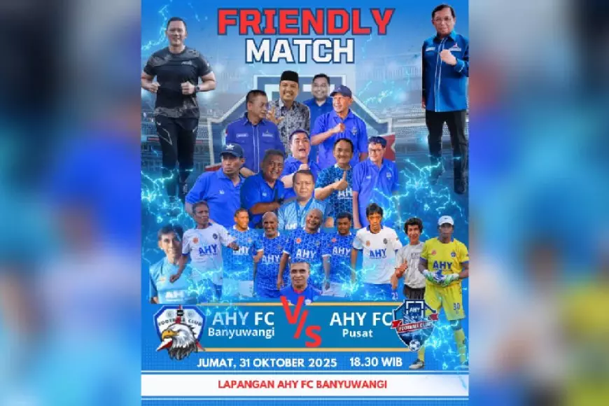 AHY FC Pusat Tantang AHY FC Banyuwangi, Bertabur Legenda dan Tokoh Nasional