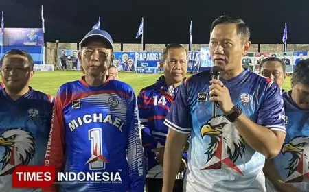 AHY Puji Kesetiaan dan Militansi Michael, Saat Resmikan Lapangan AHY Banyuwangi