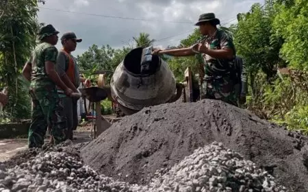 Gotong Royong Satgas TMMD 126 Malang Hasilkan Drainase 216 Meter di Lebakharjo