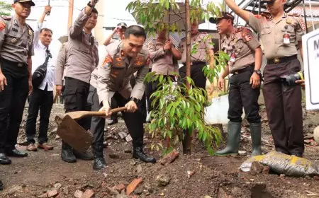 Peduli Lingkungan, Polri Tanam Pohon dan Lepas Burung di Malang