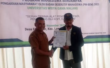 Program Hibah BEM Berdampak 2025 UWG Malang Salurkan Teknologi Berdampak ke Desa Sidoluhur