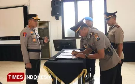 Mengemban Amanah Baru, Kapolsek Licin Banyuwangi Jabat Kapolsek KP3 Tanjungwangi