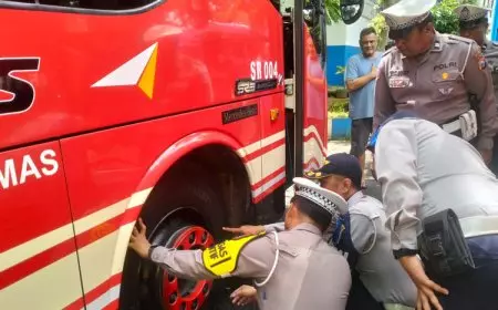 Operasi Zebra Satlantas Polres Malang, Bus Umum Sasaran Ramp Check di Terminal