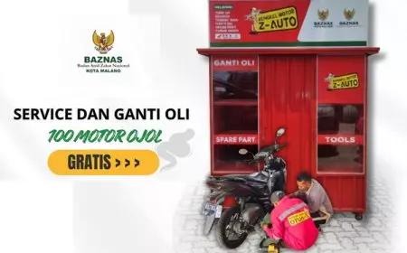 BAZNAS Kota Malang Sediakan Servis dan Ganti Oli Gratis untuk 100 Pengemudi Ojol