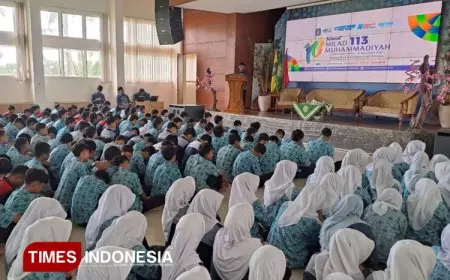 Milad ke-113 Muhammadiyah: SMK Muhammadiyah 1 Kepanjen Tempa Semangat Juang Guru dan Siswa