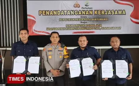 Perhutani dan Polresta Banyuwangi Teken Kerjasama Lindungi Kelestarian Hutan