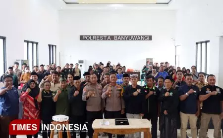 Lewat Ikrar Kamtibmas, Polresta Banyuwangi Ajak Pendekar Silat Jaga Kondusifitas