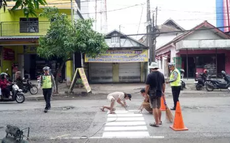 Satlantas Polres Malang Fokus Benahi Zebra Cross Akses Penyeberangan Pejalan Kaki