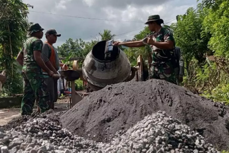 Gotong Royong Satgas TMMD 126 Malang Hasilkan Drainase 216 Meter di Lebakharjo