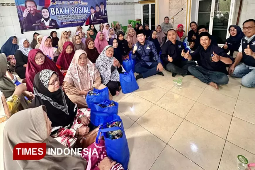 HUT ke-14, NasDem Sidoarjo Gelar Bakti Sosial untuk Janda Lansia dan Beasiswa Anak Yatim