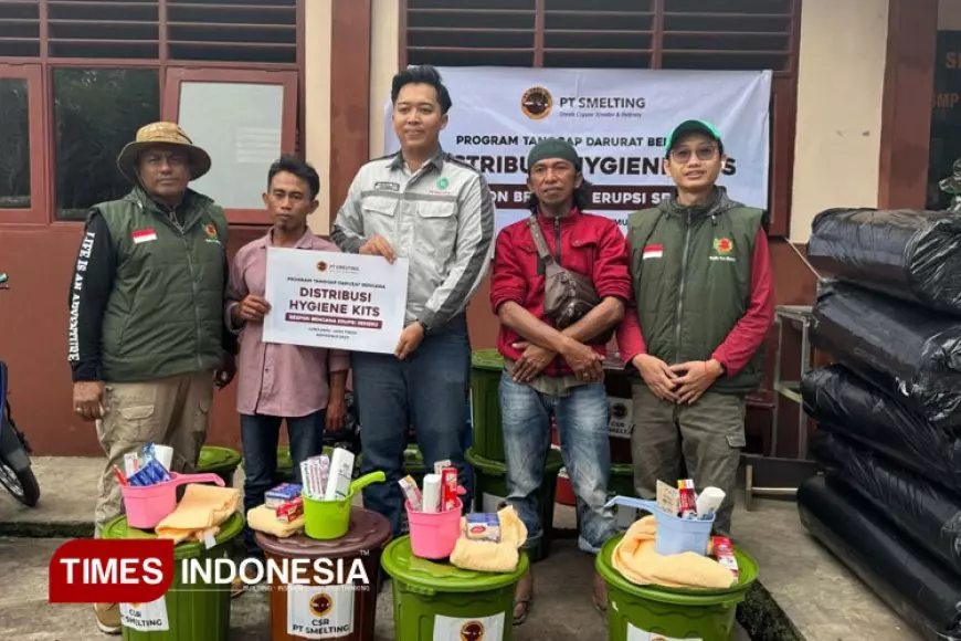 Ikut Tangani Bencana, Smelting Salurkan Bantuan ke Korban Erupsi Semeru