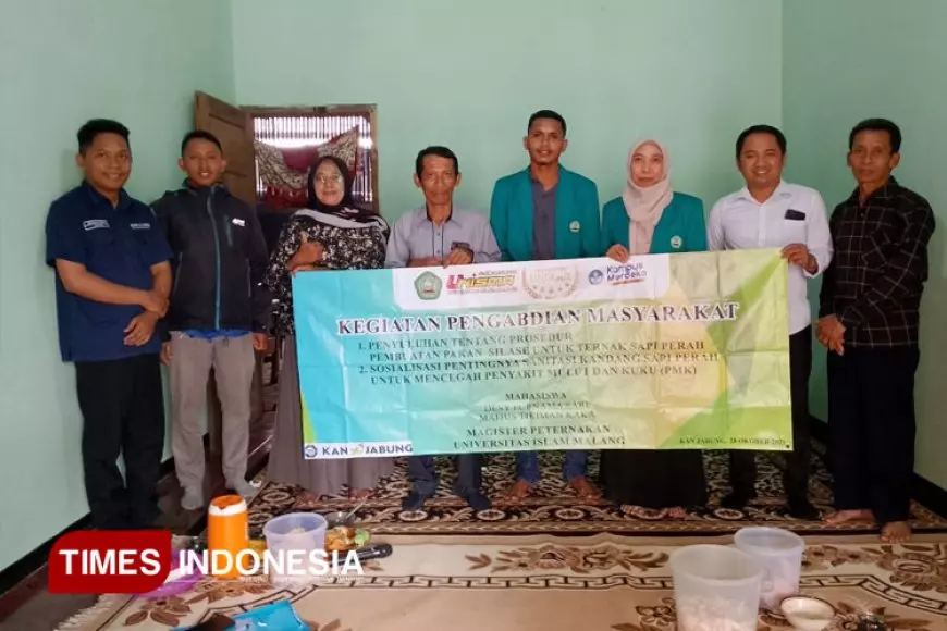 Mahasiswa Magister Peternakan Unisma Gelar Pengabdian Masyarakat di Kelompok Peternakan Sapi Perah