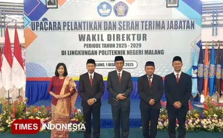 Polinema Lantik Wakil Direktur Baru Periode 2025–2029