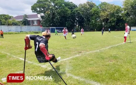Laga Persawangi Vs Persaid Tandai Peringatan Hari Disabilitas Internasional di Banyuwangi