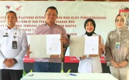 Bapas Kelas II Ciangir Teken MOU Untuk Pelatihan Bagi Klien Pemasyarakatan