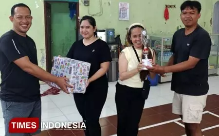 Karyawan BPR BKPD Pangandaran Gelar Pertandingan Bulutangkis Pererat Soliditas dan Gotong Royong