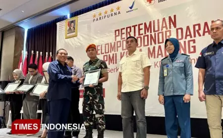 PMI Kota Malang Apresiasi 115 Kelompok Donor Darah: Stok Darah Tembus 53 Ribu Kantong