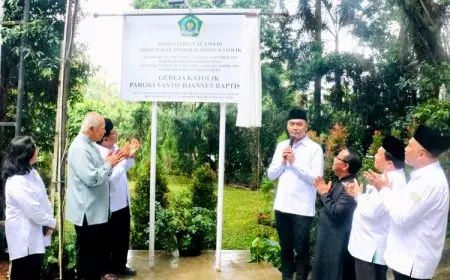 Papan Nama Gereja Katolik Santo Joannes Baptista Parung Resmi Dipasang