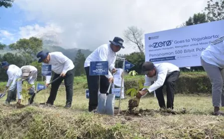 Bupati Sleman dan Telkom Indonesia Tanam 500 Pohon di Lereng Merapi
