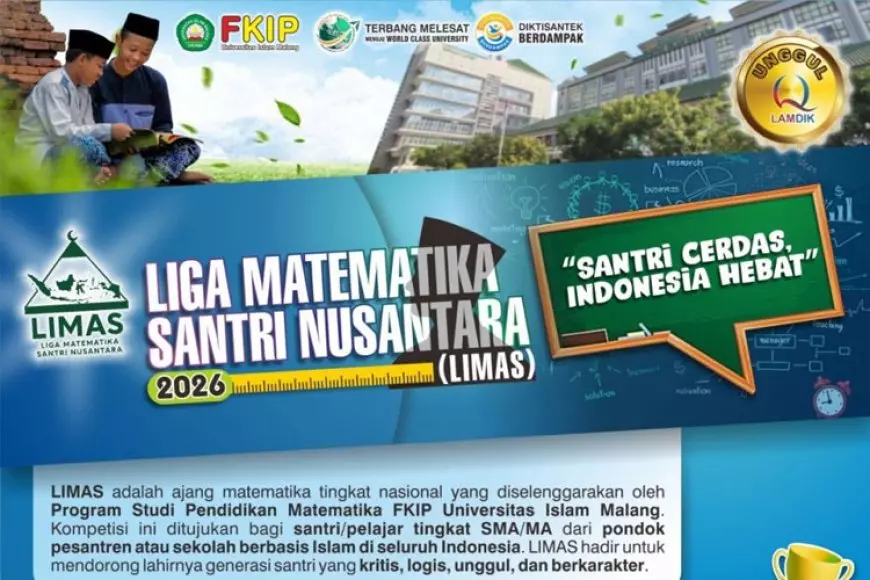 Pendaftaran Liga Matematika Santri Nusantara 2026 Resmi Dibuka, Santri Berpeluang Besar Raih Prestasi Nasional