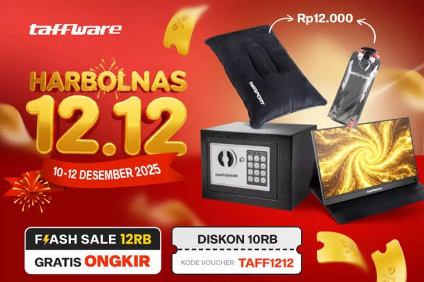 Promo Harbolnas 12.12, Belanja Produk Taffware Mulai Rp12 Ribuan!